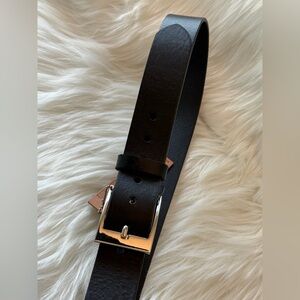 BRAVE Leather - Black Smooth Leather - Silver